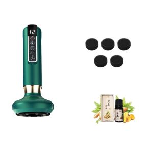 Akkumulátoros köpölyöző masszírozó fűtő funkcióval - zöld 146749976 - Egészségmegőrző eszköz