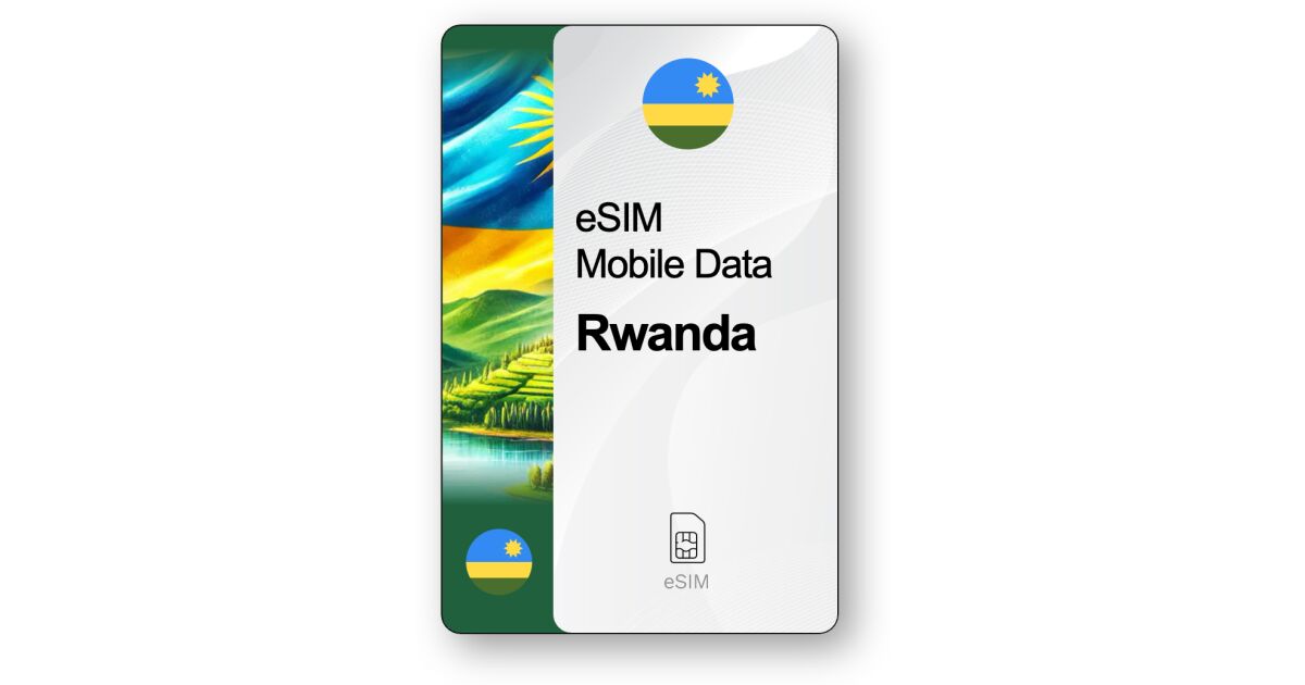 eSIM Internet Rwanda, valabil 30 zile, trafic 10 GB | Pepita.com