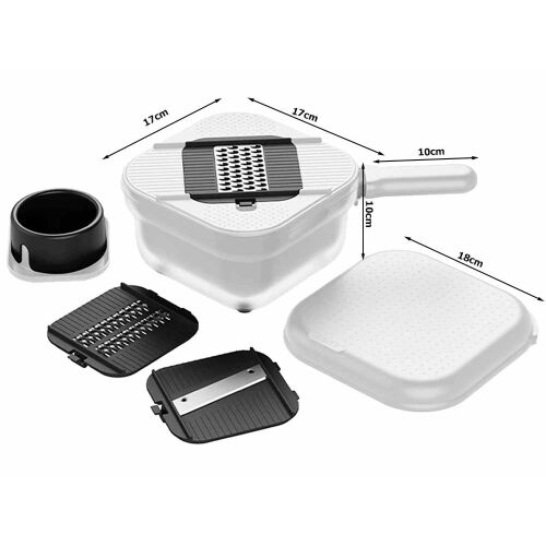 Multifunkcionális zöldség- és gyümölcs aprító tartállyal - 17x17x10cm 146751993