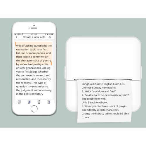 Akkumulátoros hordozható hőpapiros nyomtató - 55mm