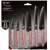 Berlinger Haus BH-2595 6 piece knife set, pink, black blades, rose gold handles