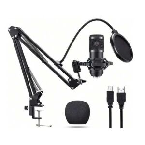 USB kondenzátor mikrofon karral és popszűrővel - fekete 146752677 - Audio