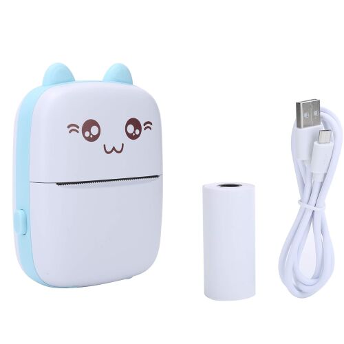 Akkumulátoros hordozható hőpapiros nyomtató 57mm-es tekercshez - kék 146752687