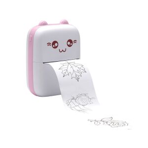 Akkumulátoros hordozható hőpapiros nyomtató 57mm-es tekercshez - rózsaszín 146752690 - Mobil nyomtató