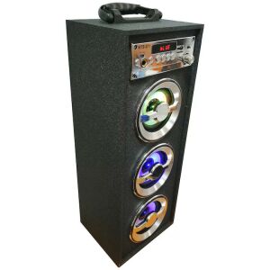 Professzionális Vezeték Nélküli Bluetooth Hangszóró – Karaoke, FM Rádió, RGB Fények, TF/USB Támogatás, Fekete