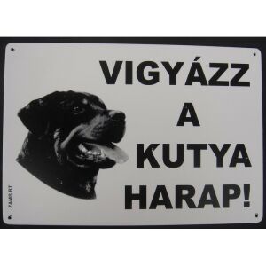 Kutya Harap Tábla Fém A/5 (többféle)