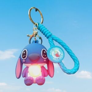 STITCH Világító figurás kulcstartó, 7cm, KÉK 146753670 - Ajándék kulcstartó