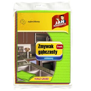 Sarantis Jan Niezbędny Zmywak gąbczasty 3szt 146755465 - Gąbka do mycia naczyń