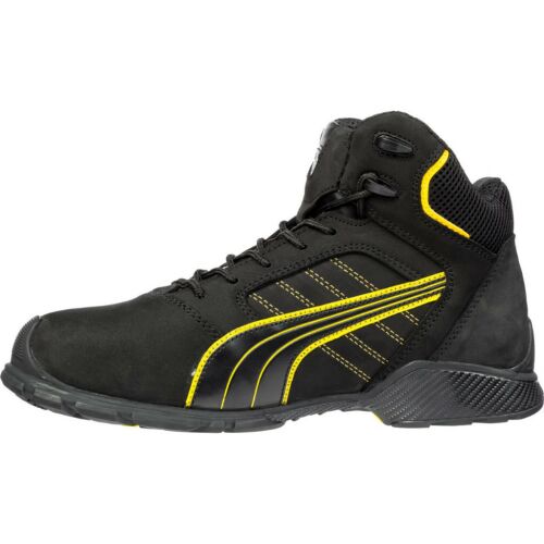 Puma Amsterdam Mid S3L fekete munkavédelmi bakancs, oldalnézet - Puma