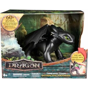 Dreamworks Dragons World of Berk - Bezzębny, oswojony i wytresowany interaktywny smok (interaktywna zabawka z filmu „Jak wytresować smoka”), dźwięk, światła, ruchy, wielokolorowy, 4+ lat 146779966 - Spin Master