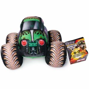Monster Jam - Zombie Grave Digger Pluszowa ciężarówka ze światłami i dźwiękami, oficjalna, wielokolorowa, 3+ lat 146780080 - Interaktywny pluszak