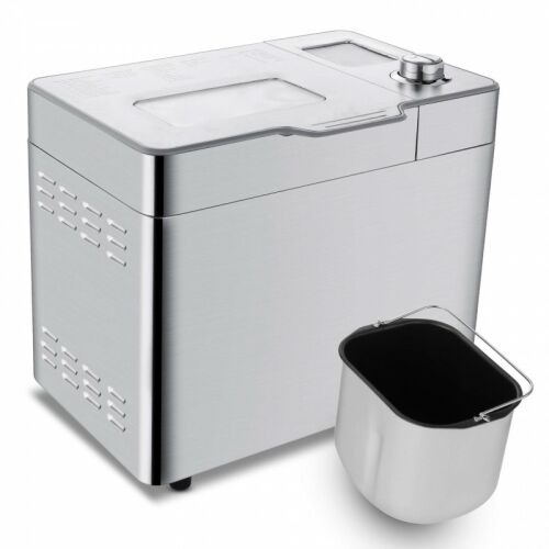 Nictemaw Baking Master kenyérsütő, 550W, 25 program, 3 szint, 500/750/900 g, LCD, Késleltetett indítás 13 óra, Automatikus adagoló, Ezüst 146780818