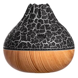 Hordozható Párásító, Fekete, Vulkán Alakú, 7 Színű LED Fény, Kompakt 146781236 - Levegőkezelés