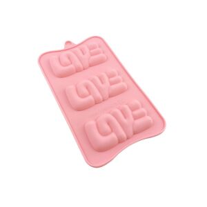 Bonbon forma, szilikon, LOVE, 3 db