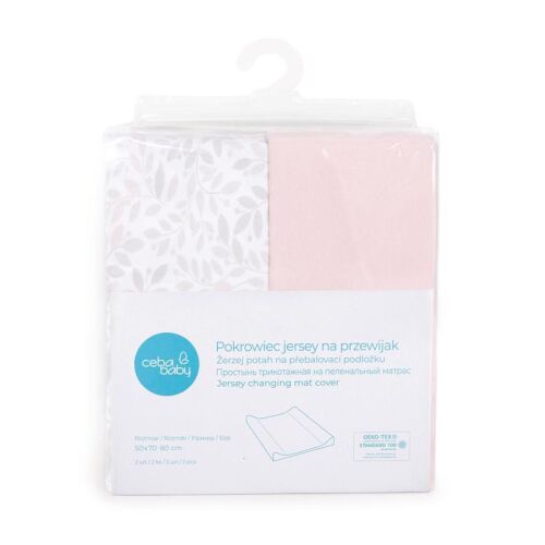 CEBA Pelenkázó alátét huzat 50x70-80 cm 2 db Candy Pink+Twigs