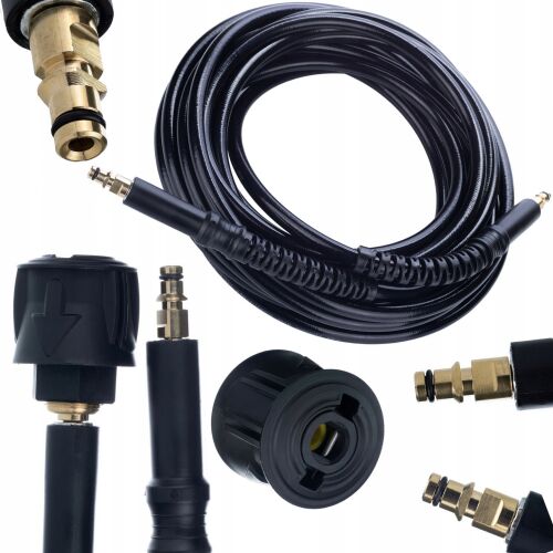 Rosfix 10m Click-Click magasnyomású tömlő Kärcher K2 K3 K4 K5 K6 K7 magasnyomású mosóhoz + 10m Kärcher Quick Connect magasnyomású tömlőhosszabbító
