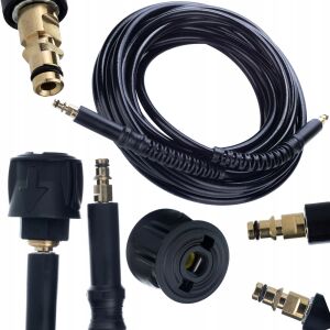 Rosfix 10m Click-Click magasnyomású tömlő Kärcher K2 K3 K4 K5 K6 K7 magasnyomású mosóhoz + 10m Kärcher Quick Connect magasnyomású tömlőhosszabbító