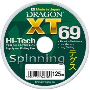 Dragon Xt69 PRO SPINNING zsinór/Made in Japan 125m 0,20mm/5,40kg szürke-zöld | PDF-33-32-020 146788940 - Monofil zsinór