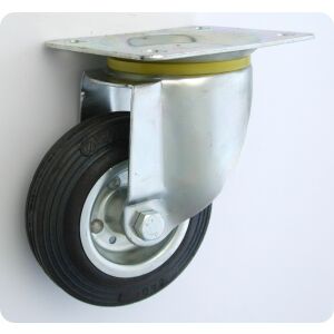 FÉM-GUMI KERÉK 125MM FORGÓHÁZ 22 - KL125 SKR