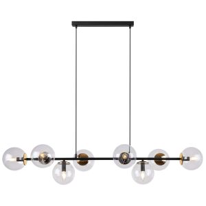 SIENA FÜGGŐLÁMPA FEKETE ÉS ARANY 8 LAPOS ÁTLÁTSZÓ LÁMPA E14 146789562 - Lámpa & Világítás