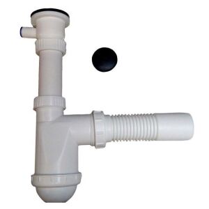 MOSOGATÓ SZIFON - FÉM SZŰRŐ JOBB OLDALI KIFUTÓVAL - HJ/S2006