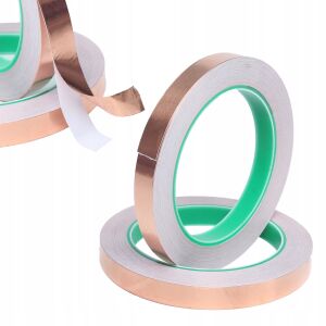 Rézszalag 10 mm x 20 m (0,05 mm vastag) - kétoldalas vezetőképes