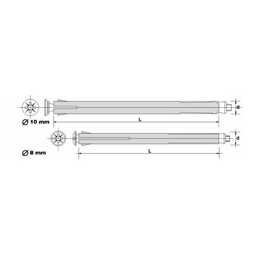 AJTÓKERETEK RÖGZÍTÉSÉHEZ VALÓ CSATLAKOZÓ 8.0*172MM - KO8 8*170 146789880