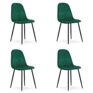 ASTI szék - sötétzöld bársony x 4