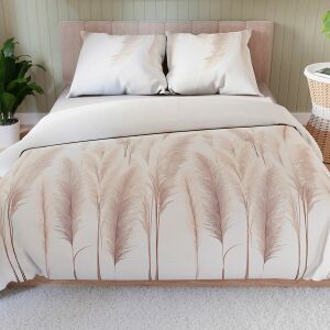 INDINA ágyneműgarnitúra 220x200 cm - szatén pamut, elegáns pampa fű minta 146792120 - Ágynemű - ifjúsági és felnőtt