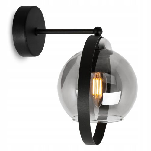 MODERN ÜVEG FALI LÁMPA GRAFIT GYŰRŰ 146792339