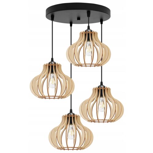 FÜGŐLÁMPA, MENNYEZETI CSILLÁR, FA, LED LÁMPABÚRA 146792459