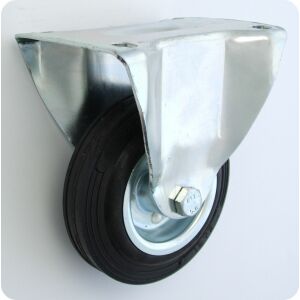 FÉM-GUMI KERÉK 125MM FIX HÁZ 23 - KL125 STA