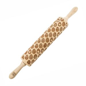 MoodForWood fa sodrófa, gravírozott, 43 cm fogantyúkkal, tökéletes sütéshez - húsvéti tojás minta 146794437 - Sodrófa & Nyújtófa