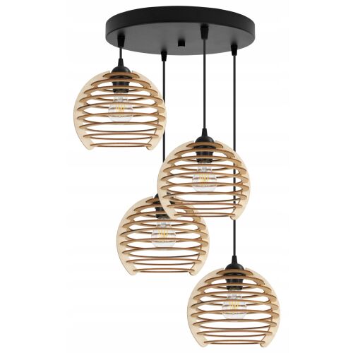 FÜGŐLÁMPA, MENNYEZETI CSILLÁR, FA, LED LÁMPABÚRA 146795248