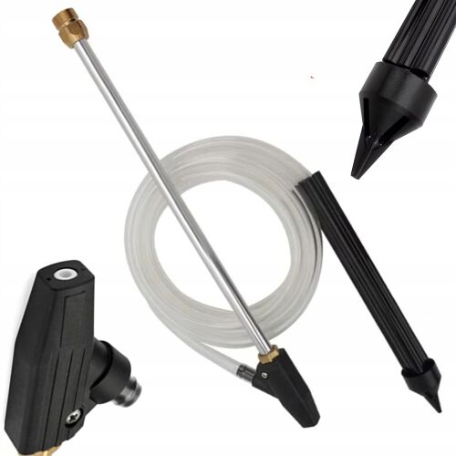 Homokszóró készlet sárgaréz csatlakozóval M22 x1,5 mm Kranzle-hoz, kerámia fúvókával, 3 m tömlővel, 460 mm-es lándzsával 146796032