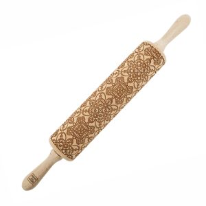 MoodForWood fa sodrófa, gravírozott, 43 cm fogantyúkkal, sütéshez tökéletes - csipkeminta 146796320 - Sodrófa & Nyújtófa