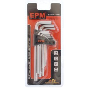 TÍPUSÚ IMBUSZKULCSKÉSZLET 9 RÉSZES KÖZEPES - E-400-2560