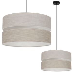 DUO FEKETE VÁSZON FÜGGŐLÁMPA 1 LAPOS VILÁGÍTÁSÚ BÉZS L06 40CM 146799197 - Lámpa & Világítás