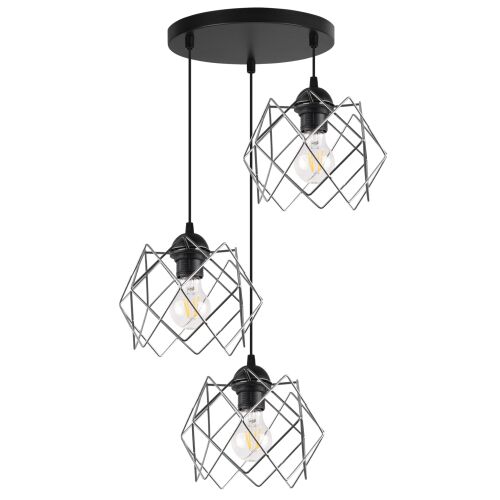 STELLA FÜGGŐLÁMPA 3 LAPOS KRÓM LÁMPABÚRÁVAL E27 146799335