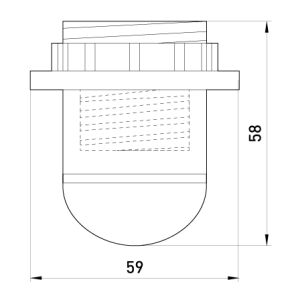 MŰANYAG LÁMPAFOGLALÓ GYŰRŰVEL E27 FEKETE - EX-S9100007