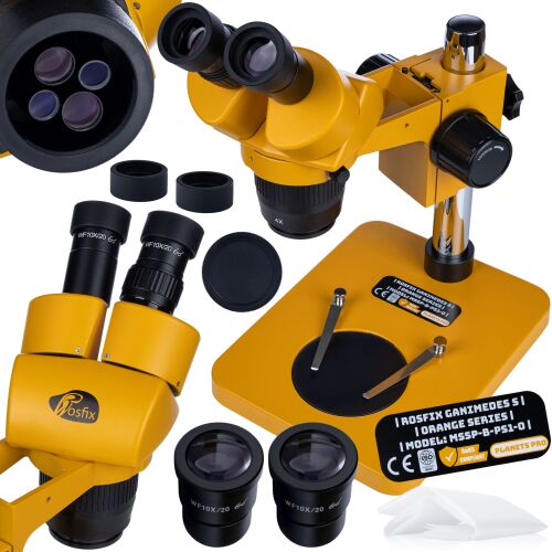 Rosfix Ganymede S MSSP-B-PS1-O - Binokuláris sztereó mikroszkóp | Planets S | 20-40x zoom | Greenough Optics | WF10X/20 | 45° | 360°-os forgatás |