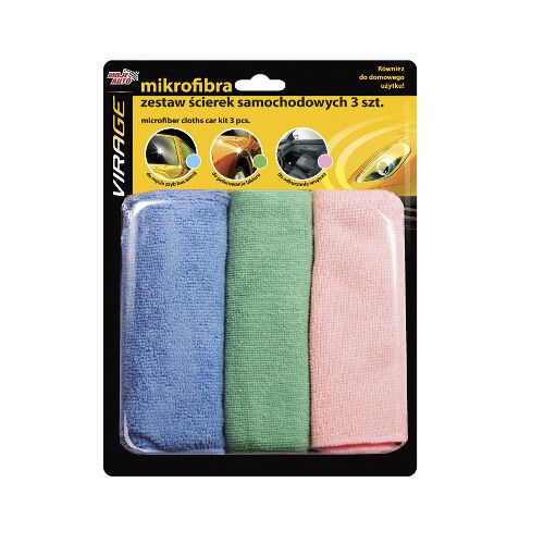 MIKROSZÁLAS AUTÓTISZTÍTÓ TÖRLŐKENDŐ KÉSZLET 3 DB - BIS 97-008 146800203