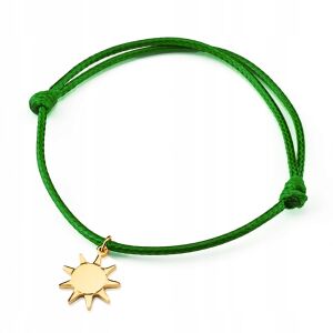 BBS-G GREEN SISI medállal ellátott zsinóros karkötő 146801091 - Női ékszer