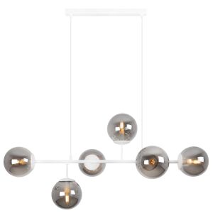 SIENA FEHÉR MENNYEZETI LÁMPA 6 LAPOS GRAFIT LÁMPABÚRÁVAL, E14 HOSSZÚ SZÁRÚ 146801227 - Lámpa & Világítás