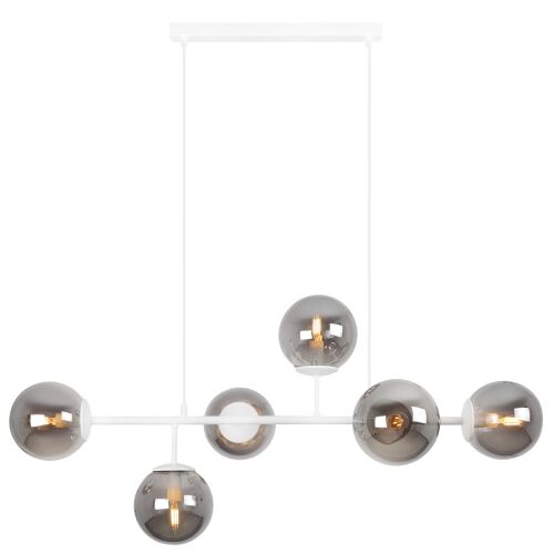 SIENA FEHÉR MENNYEZETI LÁMPA 6 LAPOS GRAFIT LÁMPABÚRÁVAL, E14 HOSSZÚ SZÁRÚ 146801227