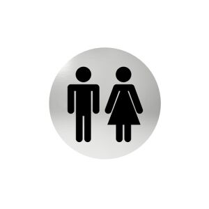 KEREK WC TÁBLA, RAGASZTOTT ROZSDAMENTES ACÉL - MP ONWCOK 146801817 - Információs tábla