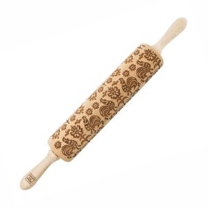 MoodForWood fa sodrófa, gravírozott, 43 cm fogantyúkkal, sütéshez tökéletes - népi kakas minta 146801902 - Sodrófa & Nyújtófa