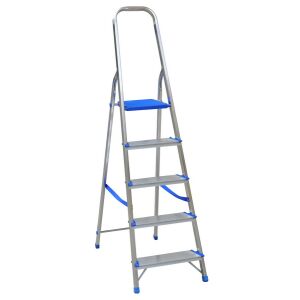 SZABADON ÁLLÓ ALUMÍNIUM LÉTRA 178 CM 4 FOKFOLYAM + PLÁZAT - DR1104 146802626 - Létra & Állvány