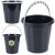 Fekete műanyag vödör 5 l 146803666