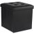Összecsukható puff L gombokkal - 38x38x38cm, fekete műbőr x 8 146803781